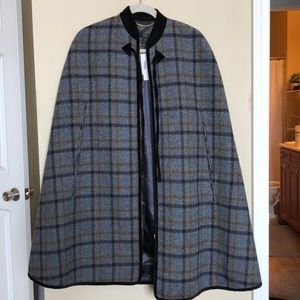 J.Crew plaid cape coat!